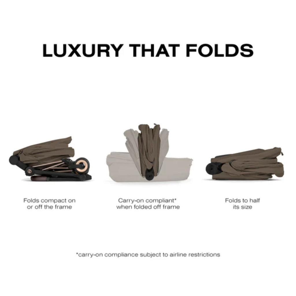 Moisés Infantil Cybex Mios/Coya Fold Lux Style Collection Coconut Brown - Proteção Completa em Todos os Passeios